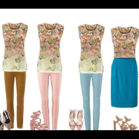 Cabi Parlor Top Tropical Orchid Size XSmall - Picture 9 of 11